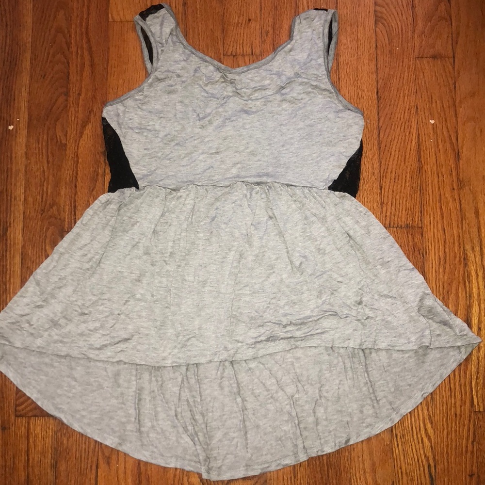 Grey peplum top